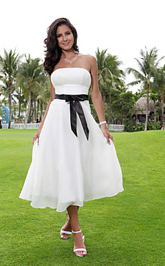 PERRINE - Vestido de Novia de Gasa y Satén elástico tejido