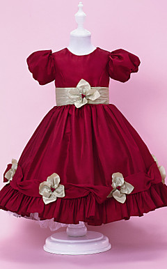 Princess Ball Gown  Bishop Sleeves Flower Girl Dress