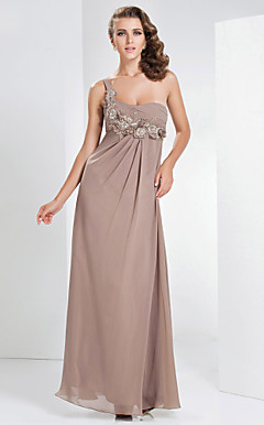 Sheath/Column Sweetheart Floor-length Chiffon Evening Dress