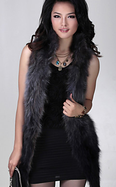 mouwloos party / avond wasbeer bont gilet (meer kleuren)