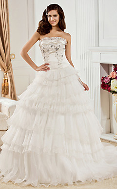 ULRICA - Vestido de Noiva em Organza e Cetim