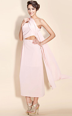 TS One Shoulder Ankle Length Beach Dress