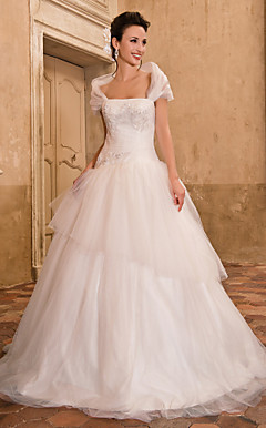MADELINE - Abito da Sposa in Tulle con Coprispalle
