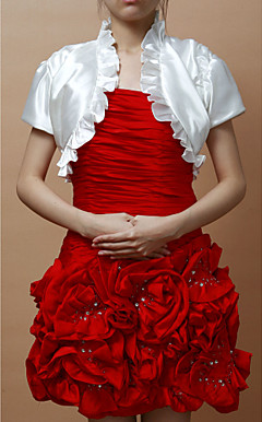 Les femmes délicates élastiques satin manches courtes Soirée / Mariage veste / wrap (plus de couleurs)