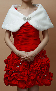 Elegant Faux Fur Wedding/Evening Wraps/Shawls