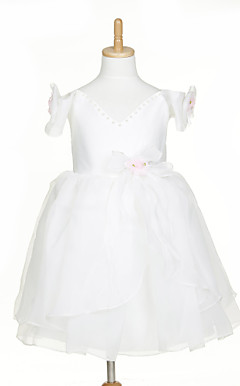 FINA - Vestido de Festa e Comunhão em Organza e Cetim