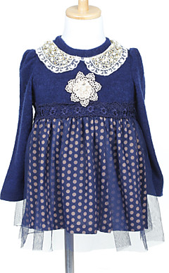 uma linha de manga longa comprimento mini tule lã vestido da menina flor com pérolas de renda (mais cores)