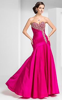 Trumpet/Mermaid Sweetheart Floor-length Taffeta Evening Dress