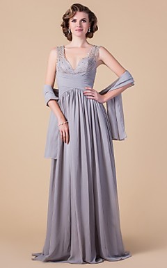 WARREN - Brudens Mor-Klänning av Chiffon med Bolero