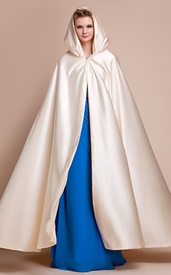Extra Long Sleeveless Satin Wedding/Evening Hood/Poncho (More Colors)