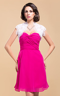 Sleeveless Lace & Net Wedding/Evening Jacket/Wrap (More Colors)