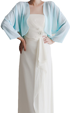 Nice 3/4 Sleeve Chiffon Evening/Wedding Wrap/Jacket (More Colors)