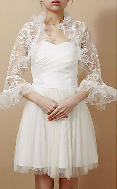 Nice 3/4 Sleeve Tulle Evening/Casual Wrap/Jacket