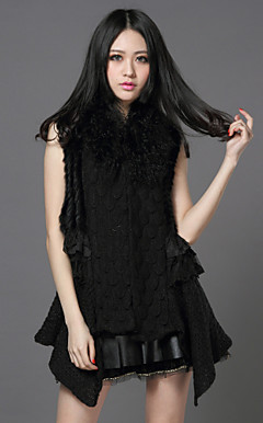 Shawl Sweater/Rabbit Fur Casual/Party Coat(More Colors)