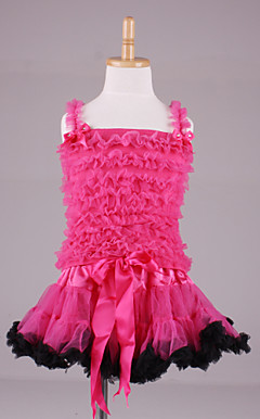 Mooie Petti Tops Met bijpassende Pettidress Set Katoen / tule bloemenmeisje jurk