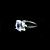  bague de fiançailles en argent sterling avec des cubes de haute qualité zircon - cz ring s-0804 - la