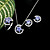  Platinum Cubic Zirconia Star Jewelry Set - CZ Jewelry Set 80820-06 (SZY421)