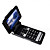  huayu 680 double carte quad band tv téléphone flip noir (szr242)