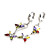  Colorful Cubic Zirconia Floral Earring Hoop - Cubic Zirconia Earring 81012 - 88 (SZY864)