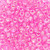  3mm Pink Lined Transparent Really Light Pink AB Round Seed Bead (SBB0672) (Approx. 12 Grams)
