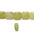  Bead, 15" olive new "jade" (natural), 10mm faceted flat square (BEGB2155)