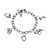  Horse charm bracelet with full horse, horse head, horseshoe, saddle and boot SL049 (SZY1222)
