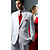  Two Button Single Breasted Satin-framed Lapel Tuxedo Suit / Black Tie / Dinner Jacket