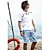  roupas masculinas de alta qualidade da praia moda praia, calças e t-shirt, tamanho L, XL, XXL (ft9006)