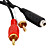  3.5mm Audio Jack (Female) to RCA Audio Converter (20cm)