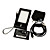  01 de doble cámara de doble tarjeta Bluetooth Touch Screen FM teléfono celular negro (TF tarjeta de 2GB y estuche de cuero) (sz05150595)