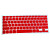  Silicon QWERTY Keyboard Cover for Mac Book (Red)