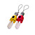  Mini LED lampe de poche porte-clés (3-pièces couleurs assorties)