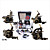  profesional libre de envío kit de tatuaje máquina conjunto completo con 4 máquinas arma del tatuaje (0359-03,17-C083)