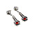  Beautiful 925 Sterling Silver With Marcasite And Agate Antique Platinum Plated Earrings (0388-E6270)