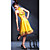  A-line High Neck Knee-length Sleeveless Satin/ Organza Quick Delivery Dress (OFGH499)