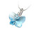  brillante de cristal y plata de ley 925 con platinados colgante (0801-10267-10273). más colores disponibles