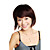  100% Human Hair Wig Chin Length High Quality Natural Look Dark Brown Bob Style Hair Wig