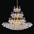  ouro eletroforese k9 de cristal da luz de teto de 12 de luz (0946-ol-483)