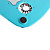  usb 3-ventilador de refrigeración pad + 2 puertos USB para el ordenador portátil (azul)