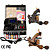  damascus de hand gemaakte 2 tattoo machines kit met een superieure LED voeding