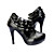  top kwaliteit pu bovenste hoge hakken korte laars met ruches speciale gelegenheid schoen / fashion schoen (0987-x2984)
