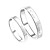  925 Sterling Silver His & Hers Rings (Set of 2)