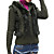  manches poils de lapin long avant vêtements pull à glissière / fourrure des femmes et en cuir (ff-e-bk0736010)