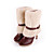  Cow Leather Upper High Heels Short Boot With Strap Fashion Shoe (0985-K7018)