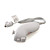  afstandsbediening en de Nunchuk controller + case voor de wii (wit)