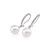  Beautiful CZ/Imitation Pearls With Platinum Plated Earrings(0801-HY01214-02)