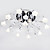 16-k9 luce soffitto di cristallo con paralume in vetro mini floreali (0.942-98.012-c-16b)