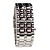 Blue LED Digital Lava Style Iron Wrist Watch Silvery