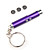  2 in 1 LED & Red Laser Pointer Flashlight with Keychain  Purple