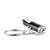  2 in 1 LED & Red Laser Pointer Flashlight with Keychain  Black